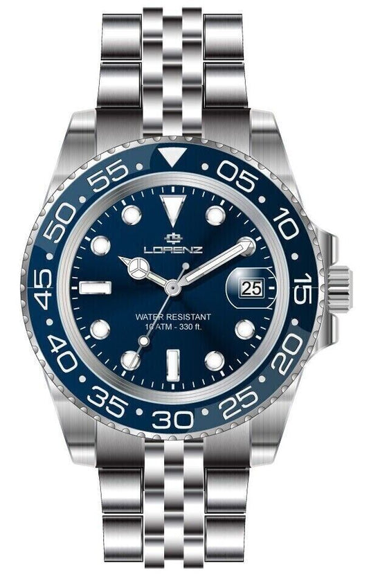 OROLOGIO DA POLSO LORENZ SPORT UOMO GHIERA BLU CERAMICA QUARZO