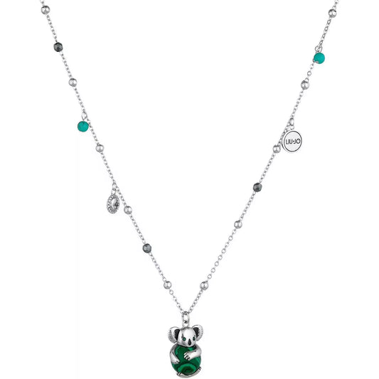 LiuJo Collana Lunga 75 Cm In acciaio Per Donna Con Ciondolo Koala Lj1625