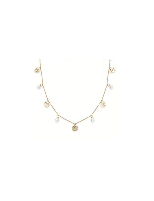 LiuJo Collana In Acciaio Colore Oro Con Perle Per Donna Lj2096