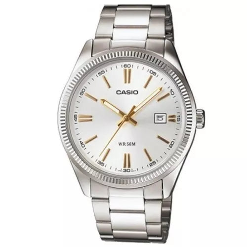 Casio Orologio Analogico In Acciaio Indici Oro Da Uomo MTP-1302D-7A2VDF
