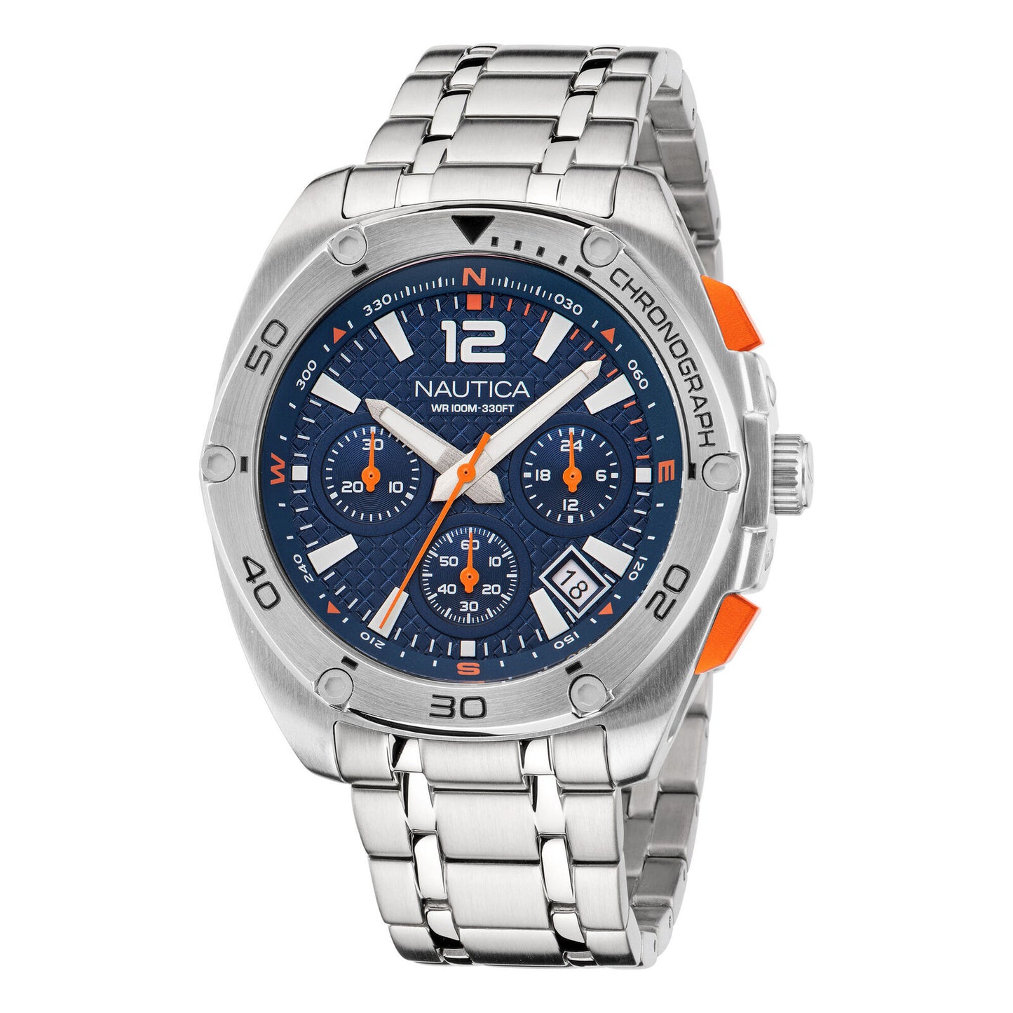 Nautica Orologio Cronografo Acciaio Sportivo Sub Uomo Cofanetto Sconto 35%
