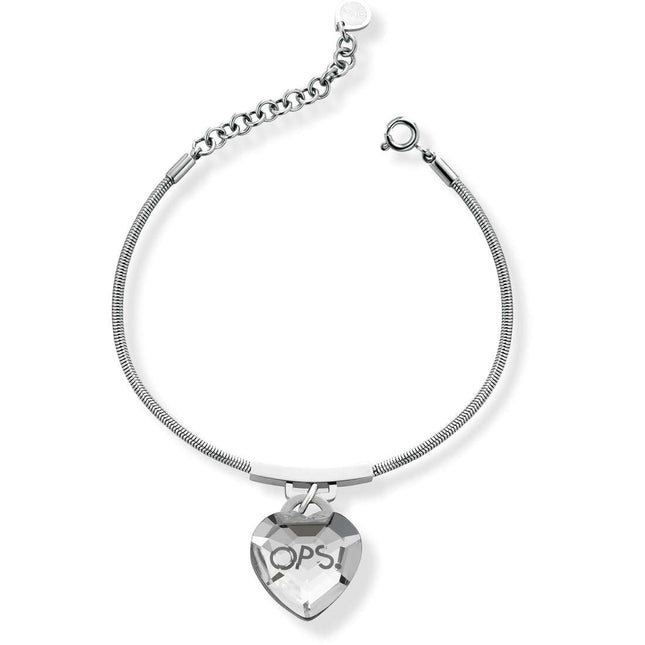 Bracciale Donna OpsObjects OPSBR420 Acciaio Ciondolo Cuore Shiny 30g