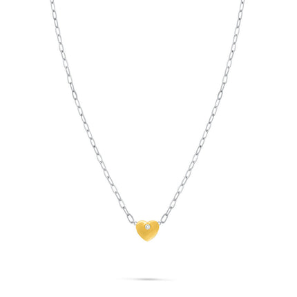 Collana Donna OpsObjects OPSCL-779 Acciaio Cuore Strass 38+5cm
