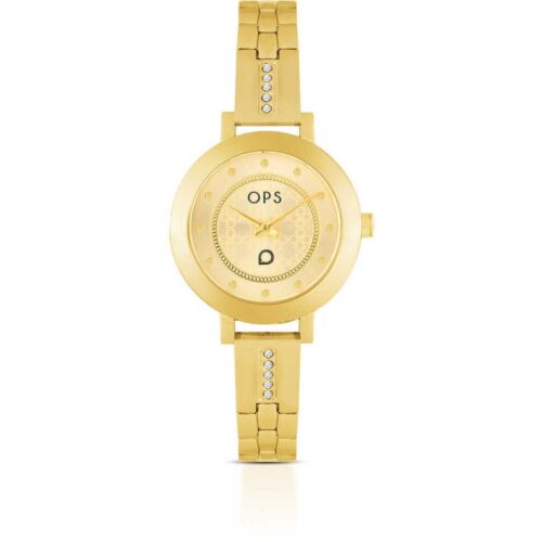 Orologio da polso donna in acciaio ip oro OPSOBJECTS moda trendy casual