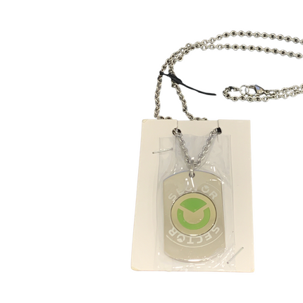 Collana Uomo Sector Acciaio Inox Piastrina Logo Smalto Verde 50cm SZR07
