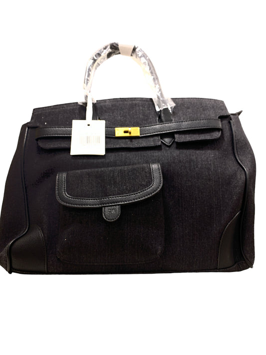 Enrico Coveri World Borsa Da Donna In Sintetico Nero Con Manici Sottocosto