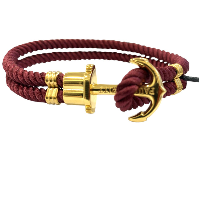 Bracciale Uomo Paul Hewitt Ottone Plastica Riciclata Bordeaux 21cm