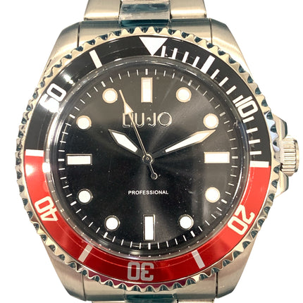 Orologio Uomo Liu Jo TLJ2122 Acciaio Quarzo Quadrante Nero Ghiera Pepsi