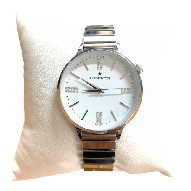 Orologio Donna Hoops 2613LD-S01 Acciaio Zirconi Bracciale Elastico 34mm