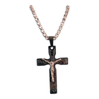 Collana Uomo Acciaio Ciondolo Croce Design Moderno 50cm
