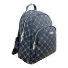 Zaino Enrico Coveri World nero ecopelle monogramma dorato elegante unisex
