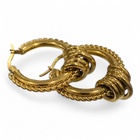 Orecchini Cerchio Twist Gold Galvanica Oro Acciaio Casual Chic