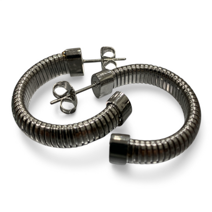 Orecchini a cerchio Spiral in Acciaio Per donna Pendenti Casual Chic