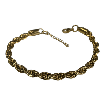 Bracciale da Uomo In Metallo dorato In Stile Corda Torchon Regolabile