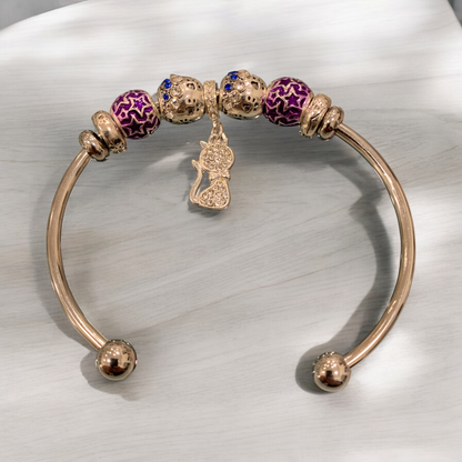 Bracciale Rigido In Metallo Con Charms Applicati E Pendente DIDOFA' Per Donna