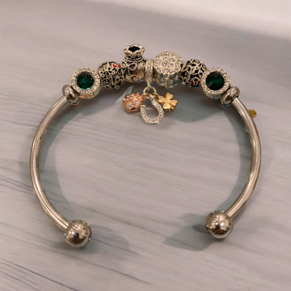 Bracciale Rigido In Metallo Con Charms Applicati E Pendente DIDOFA' Per Donna