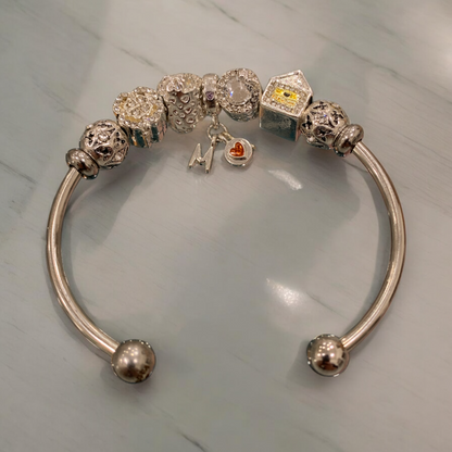 Bracciale Rigido In Metallo Con Charms Applicati E Pendente DIDOFA' Per Donna