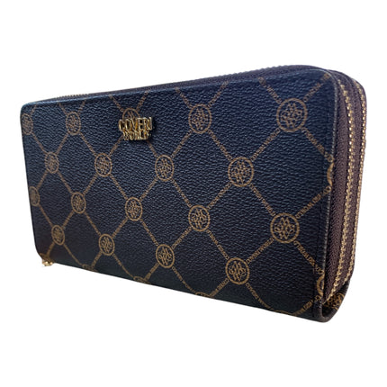 Portafoglio Donna Enrico Coveri World Coffee Ecopelle Doppia Zip Portamonete
