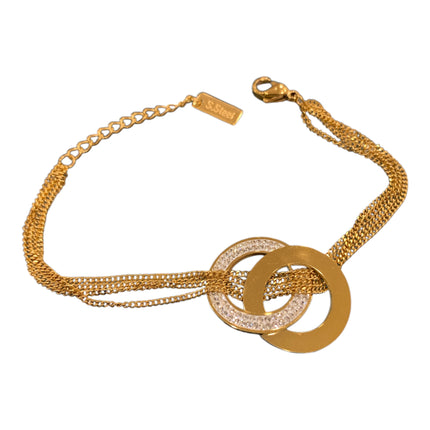 Bracciale Da Donna In acciaio Galvanica Oro Eterna Multifilo