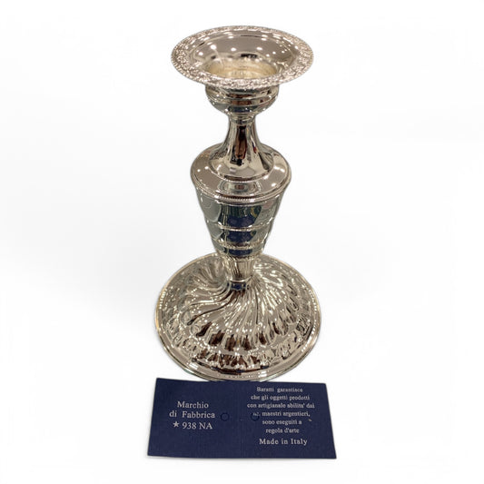 Candelabro in Argento 938 Marchiato Altezza 12 cm Made in Italy  Artigianale