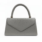 Borsa da Cerimonia Donna Glitterata Rigida Pochette Oro e Argento 22 cm