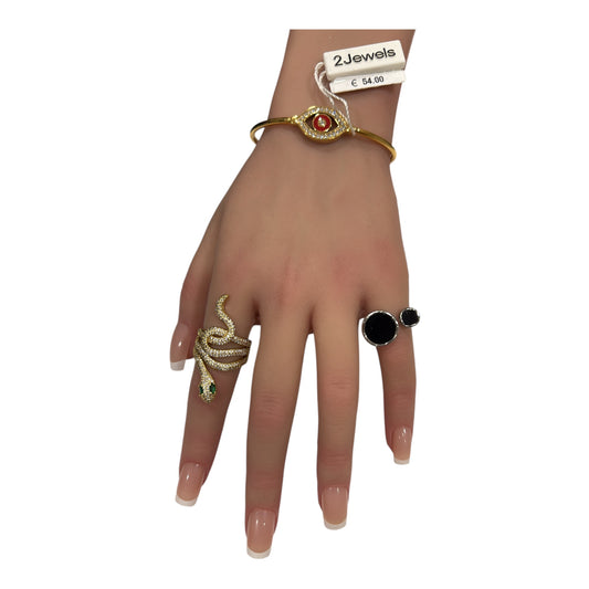 Bracciale Donna 2Jewels in Acciaio Dorato – Occhio Portafortuna con Zirconi – Elegante