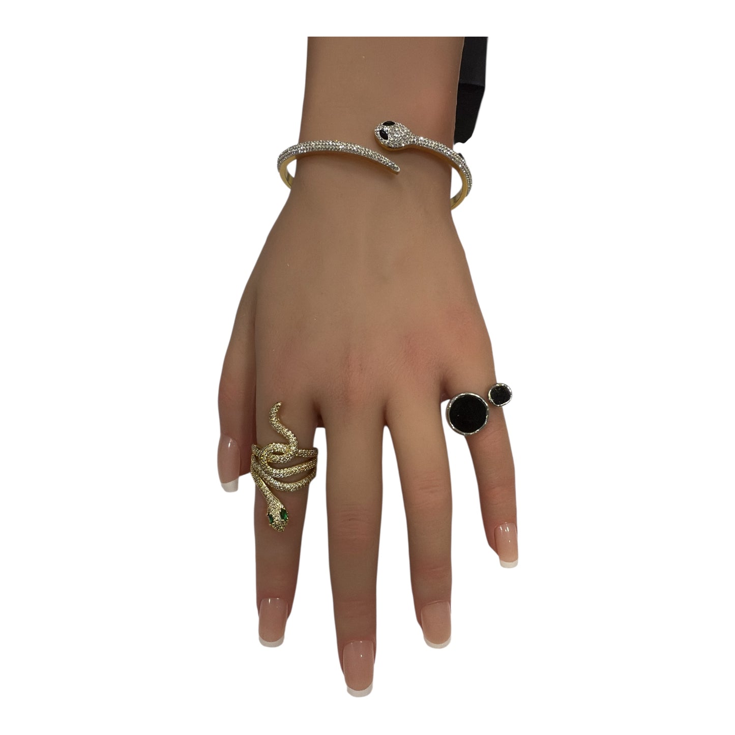 Bracciale Donna Serpente Acciaio Oro con Zirconi – Elegante e Grintoso