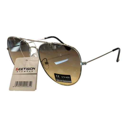 Occhiali da Sole Aviator See Vision UV400 Uomo Donna Vintage Lenti Fumé