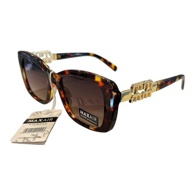 Occhiali da Sole Donna Maxair Maculati UV400 Eleganti con Dettagli Oro