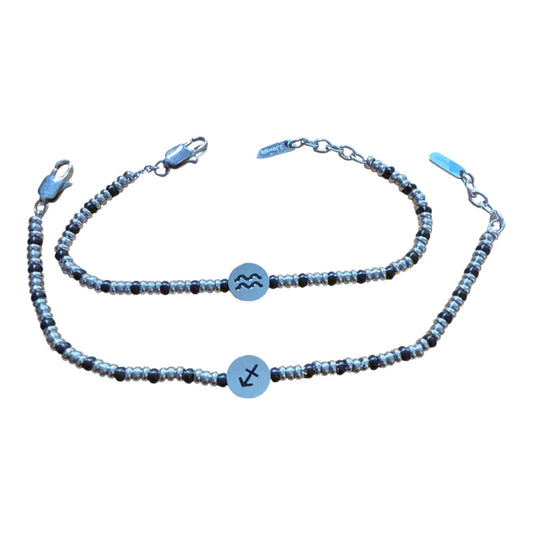 Bracciale Uomo 2Jewels con Perline e Segno Zodiacale Sagittario o Acquario