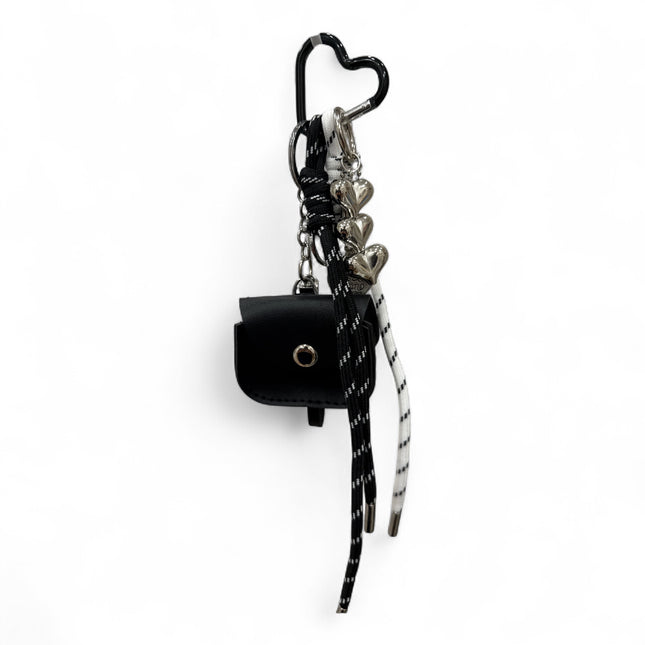 NUOVO Portachiavi Donna con Ciondoli Charms Moschettone Accessorio Borse Zaini