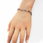 Bracciale donna elegante zirconi bianchi/multicolor placcato argento moda