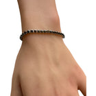 Bracciale tennis donna zirconi colorati 3mm, chiusura sicura 18 cm
