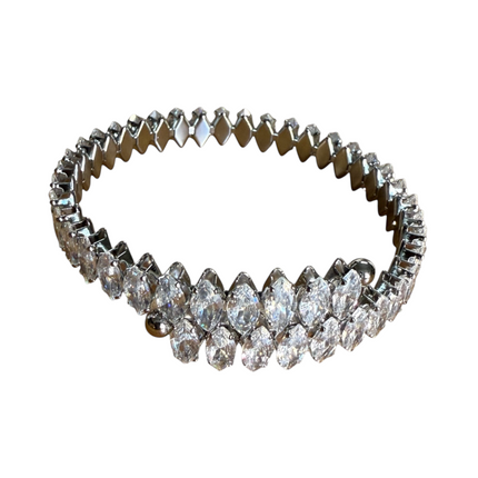 Bracciale Donna Shelly Tennis Acciaio Inox Zirconi Marquise 18cm
