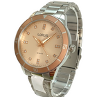 Orologio Donna Lorus Acciaio Rose Gold Zirconi Champagne 10BAR RG241RX-9