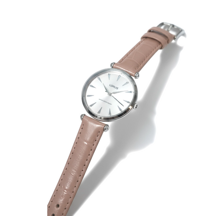 Orologio Donna Lorus Quarzo Pelle 32mm Cristallo Minerale 5ATM Classico