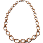Collana Catena Donna Acciaio Colore Oro Maglie Rope Regolabile 40+5cm