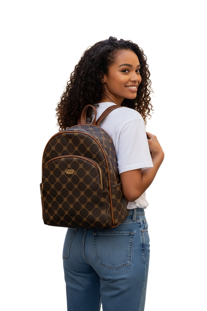 Zaino Enrico Coveri World Marrone Unisex - Pratico e Resistente