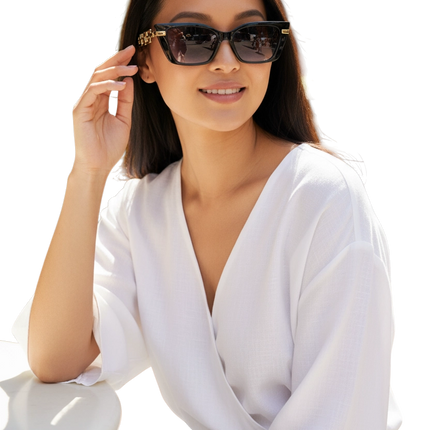 Occhiali da Sole Donna Maxair Neri UV400 Stile Cat Eye Eleganti