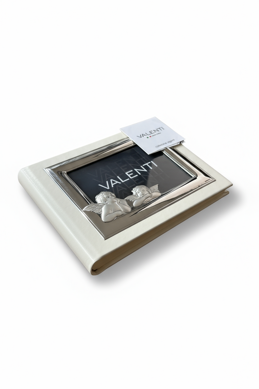 NUOVO Valenti Album Foto Cornice Angeli Argento Eleganza per Ricordi Preziosi