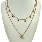 Collana Donna 2Jewels Acciaio Rosato Doppio Filo Ciondoli Tondi 251685
