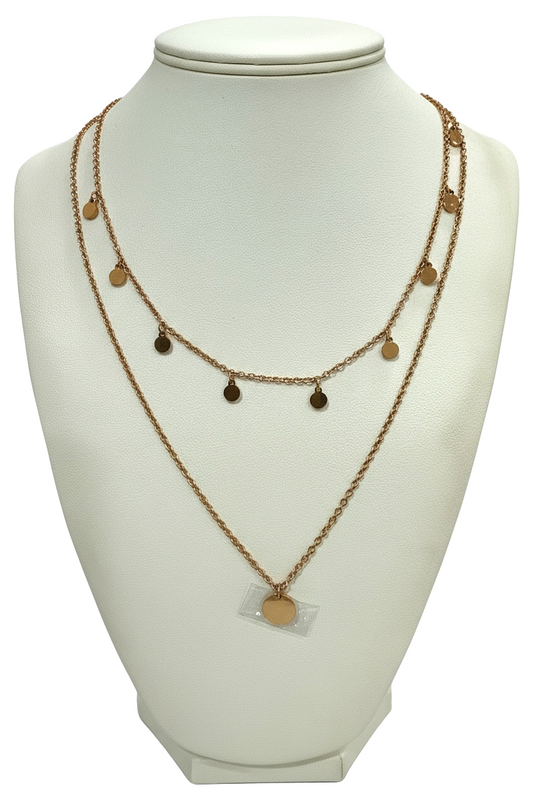 Collana 2Jewels doppia in acciaio 316L con cristalli – anallergica donna