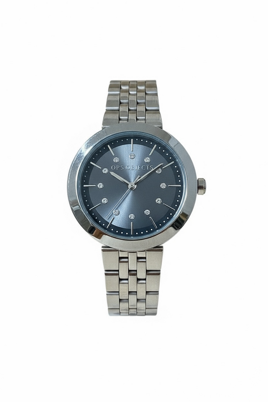 Orologio Donna OpsObjects Acciaio con Cristalli Bianchi
