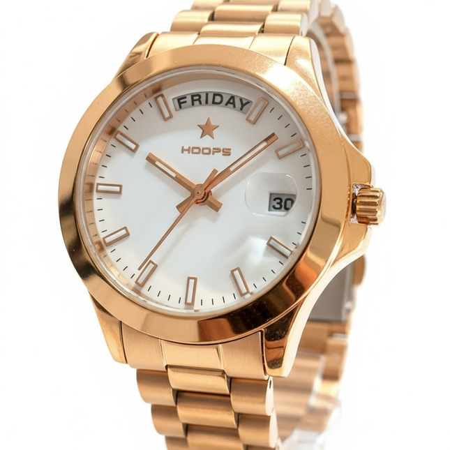 Orologio Donna Hoops Day Date 2620L-Rg03 Acciaio IP Rosè 33mm Quarzo