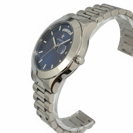 NUOVO Hoops Orologio Uomo 2620M-S03 Acciaio Quadrante Blu Day-Date Design Moderno