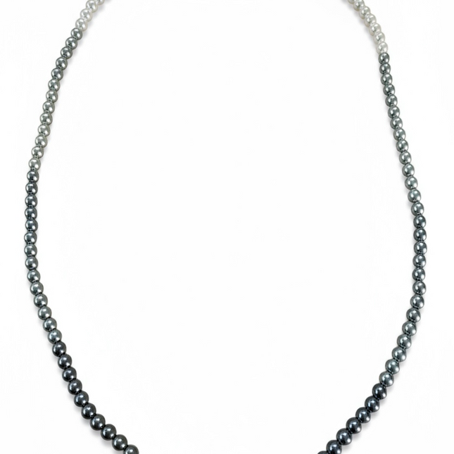Collana Donna Shelly Perle Vetro Chiusura Acciaio Inox Design Contemporaneo