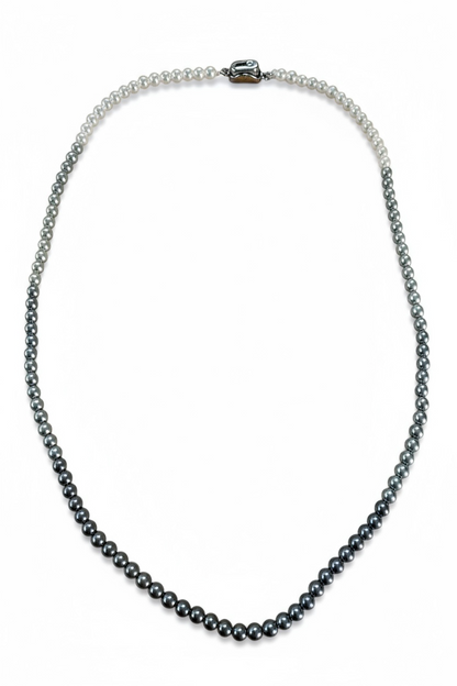 Collana Donna Con Perle in Vetro e Chiusura in Acciaio - Eleganza Contemporanea