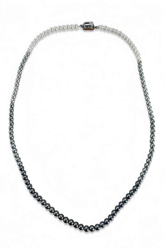 Collana Donna Con Perle in Vetro e Chiusura in Acciaio - Eleganza Contemporanea