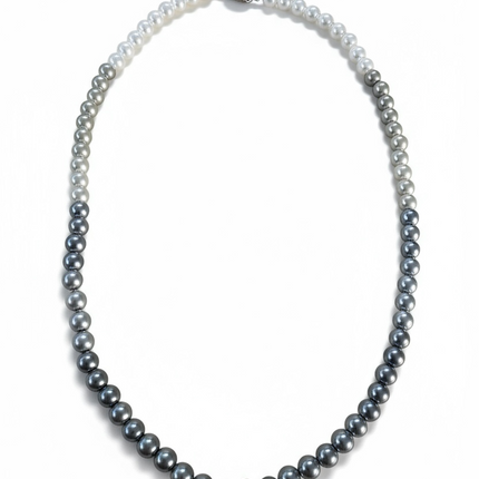 Collana Donna Shelly Perle Vetro Chiusura Acciaio Inox Design Contemporaneo