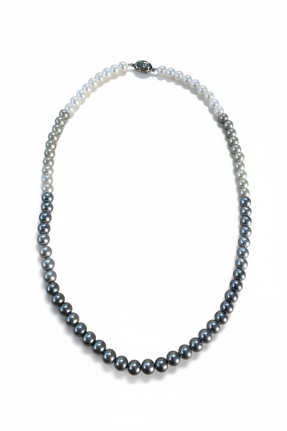 Collana Donna Con Perle in Vetro e Chiusura in Acciaio - Eleganza Contemporanea